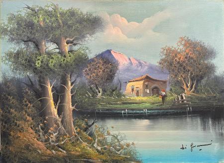 Art work by  Di Giovanni  Paesaggio  - oil canvas 